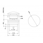 Bongio Korek umywalkowy Click-Clack brushed stainless steel 70071AS00
