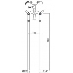 Bongio Oxford Lux bateria wannowa wolnostojąca z prysznicem 19528