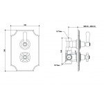 Bongio Oxford Lux bateria prysznicowa termostatyczna 1-drogowa podtynkowa 19544