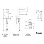 Bongio O\'Clock Bateria umywalkowa jednootworowa z korkiem Click-Clack chrom 14521CRPR