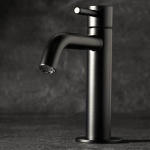 Bongio On Bateria umywalkowa jednootworowa z korkiem Click-Clack czarny mat 68521NEPR W MAGAZYNIE!!