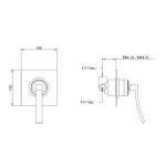 Bongio Riva HT Mieszacz ścienny chrom 58524CR00