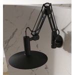 Bongio Switch2O Deszczownica ścienna Ø206 mm z regulowanym ramieniem ściennym czarny mat SW880NENE