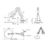 Bongio Switch2O Deszczownica ścienna Ø206 mm z regulowanym ramieniem ściennym czarny mat SW880NENE