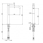 Bongio Time2020 Basic Bateria umywalkowa wysoka jednootworowa brushed stainless steel 73532AS00