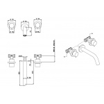 Bongio Time2020 Basic Bateria umywalkowa podtynkowa brushed stainless steel 73540AS00