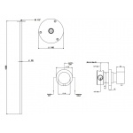 Bongio Time2020 Basic Bateria umywalkowa sufitowa brushed stainless steel 73977ASRP