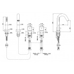 Bongio Time2020 Basic Bateria wannowa na brzeg wanny brushed stainless steel 73531AS0D