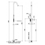 Bongio Time2020 Basic Kolumna natryskowa wolnostojąca brushed stainless steel 73131AS0D