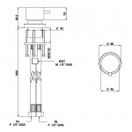 Bongio Time2020 Basic Mieszacz nablatowy brushed stainless steel 73520AS00