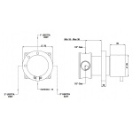 Bongio Time2020 Basic Przełącznik 3-drożny podtynkowy brushed stainless steel 73525AS03