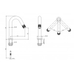 Bongio Time2020 Bateria umywalkowa jednootworowa brushed stainless steel 70521AS00