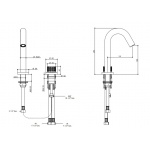 Bongio Time2020 Bateria umywalkowa 2-otworowa brushed stainless steel 70502AS00