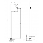 Bongio Time2020 Bateria umywalkowa wolnostojąca brushed stainless steel 70533AS00
