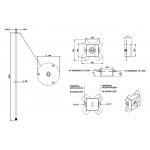 Bongio Time2020 Bateria umywalkowa sufitowa brushed stainless steel 70977AS0M