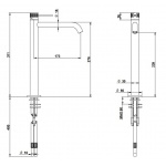 Bongio Time2020 Bateria umywalkowa wysoka jednootworowa brushed stainless steel 72532AS00