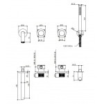 Bongio Time2020 Bateria wannowo-natryskowa podtynkowa brushed stainless steel 70530AS0D