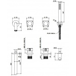 Bongio Time2020 Bateria wannowo-natryskowa podtynkowa brushed stainless steel 71530AS0D