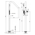 Bongio Time2020 Bateria wannowa wolnostojąca brushed stainless steel 71534AS0D
