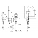 Bongio Time2020 Kitchen Bateria kuchenna 3-otworowa brushed stainless steel 70590AS00