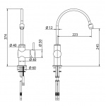Bongio Time2020 Kitchen Bateria kuchenna jednootworowa brushed stainless steel 70180AS00