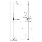Bongio Time2020 Kolumna natryskowa wolnostojąca brushed stainless steel 71131AS0D