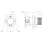 Bongio Time2020 Przełącznik 2-drożny podtynkowy brushed stainless steel 70525AS00