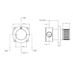 Bongio Time2020 Przełącznik 3-drożny podtynkowy brushed stainless steel 70525AS03
