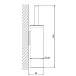 Bongio Time2020 Szczotka WC ścienna brushed stainless steel 70026AS00