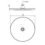 Bongio Time2020 Wellness Deszczownica Ø325 mm okrągła brushed stainless steel 70883AS00