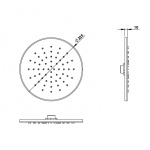 Bongio Time2020 Wellness Deszczownica Ø225 mm okrągła brushed stainless steel 70880AS00