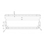 Bongio Time2020 Wieszak na ręczniki 40 cm ścienny brushed stainless steel 70007AS40