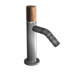 Bongio Time2020 Wood Bateria bidetowa jednootworowa brushed stainless steel 69522AS00