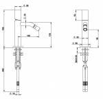 Bongio Time2020 Wood Bateria bidetowa jednootworowa brushed stainless steel 69522AS00