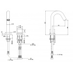 Bongio Time2020 Wood Bateria umywalkowa 2-otworowa brushed stainless steel 69502AS00