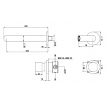 Bongio Time2020 Wood Bateria umywalkowa podtynkowa brushed stainless steel 69539AS00
