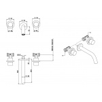 Bongio Time2020 Wood Bateria umywalkowa podtynkowa brushed stainless steel 69540AS00