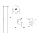 Bongio Time2020 Wood Bateria umywalkowa sufitowa brushed stainless steel 69977ASRM