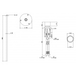 Bongio Time2020 Wood Bateria umywalkowa sufitowa brushed stainless steel 69977ASRP