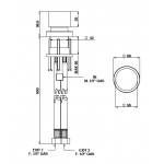 Bongio Time2020 Wood Przełącznik 2-drożny nablatowy brushed stainless steel 69535AS00