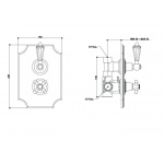 Bongio Zenith bateria prysznicowa termostatyczna 1-drogowa podtynkowa 23544