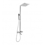   Breeze Zestaw wannowo-natryskowy termostatyczny naścienny z deszczownicą 200x200 mm z prysznicem ręcznym chrom AL1682661CR