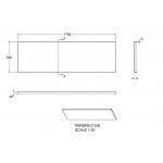 Britton Cleargreen Panel przedni do wanny do zabudowy 1700 mm Biały R25F