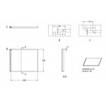 Britton Cleargreen Panel tylny do wanny 700 mm Biały R27E