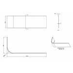 Britton Cleargreen Viride Obudowa do wanny Biała R55