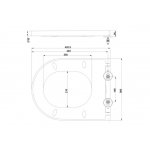 Britton Curve2 Deska wolnoopadająca 453 x 360 mm biały CUR2.007