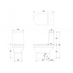 Britton Curve2 Spłuczka stojąca bez miski i deski biały CUR2.002