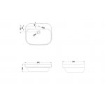 Britton Curve2 Umywalka nablatowa 550 x 450 mm biały CUR2.005