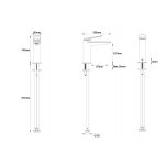 Britton Greenwich Bateria umywalkowa 1-otworowa czarny mat GRE.110MB