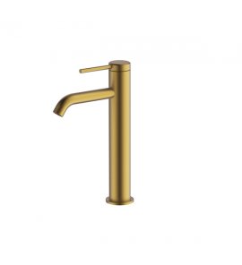 Britton Hoxton Bateria umywalkowa wysoka jednouchwytowa Brushed brass HOX.002BB